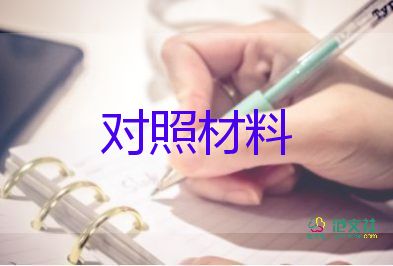 對標先進典型對照材料5篇