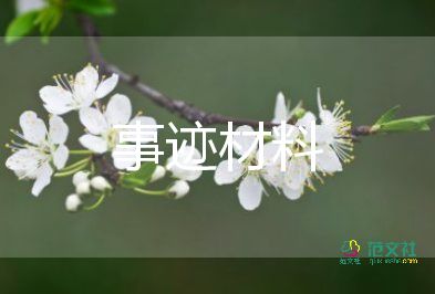 個(gè)人事跡材料500字范文6篇